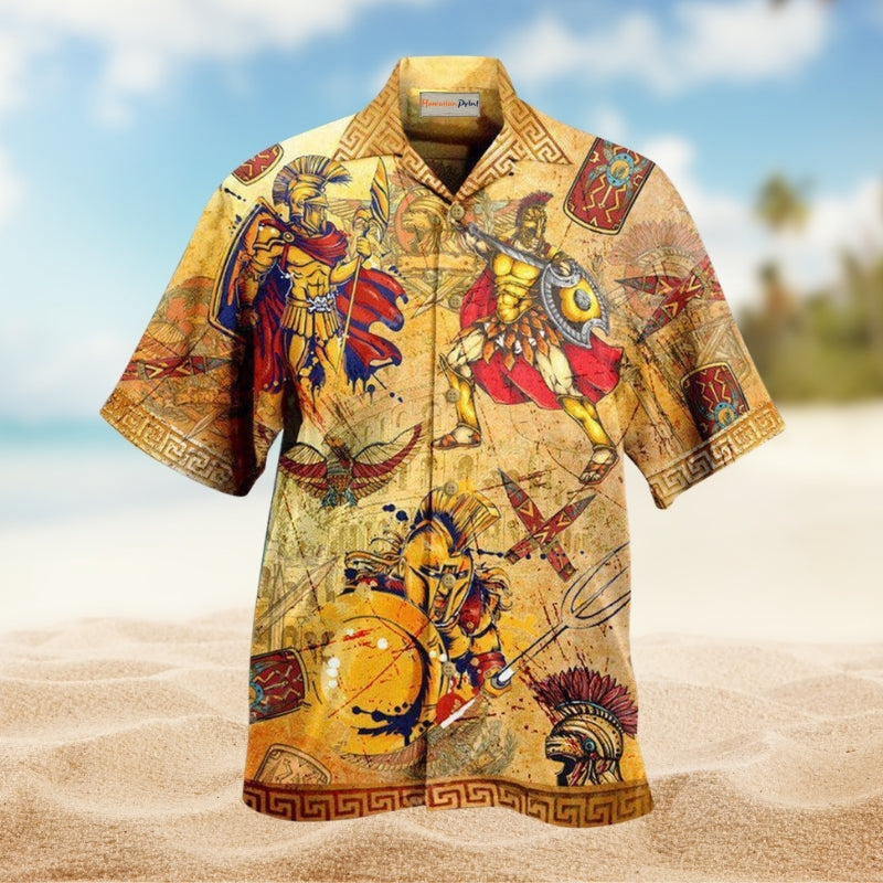 Ancient Roman Warrior Road Hawaiian Shirt For Tropical Holidays Resort Trips And Everyday Summer Style