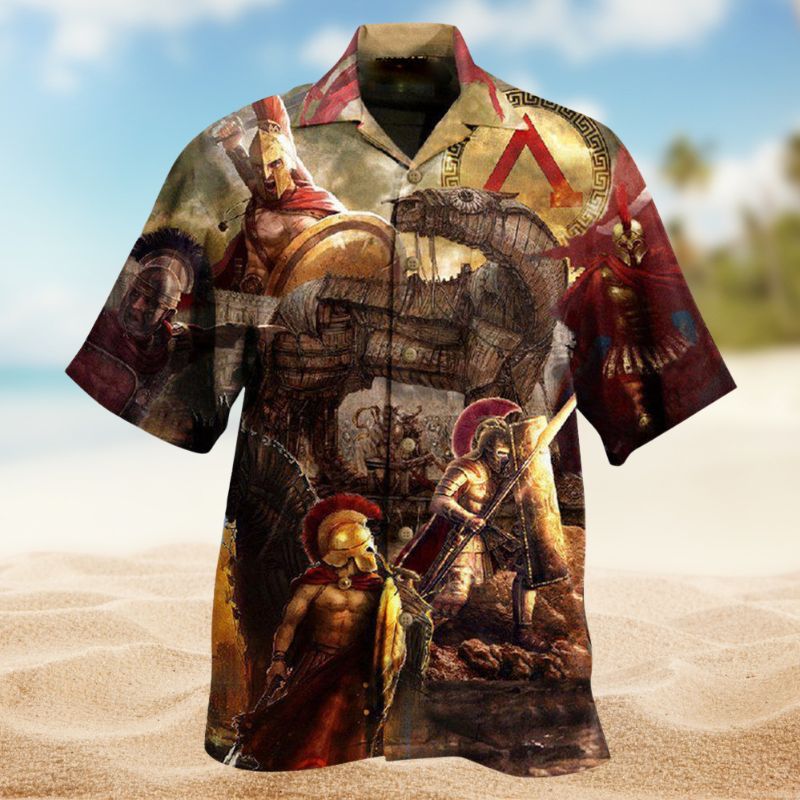 Rome Spartans Legends Hawaiian Shirt For Island Vacations, Resort Wear, And Relaxed Seasonal Style