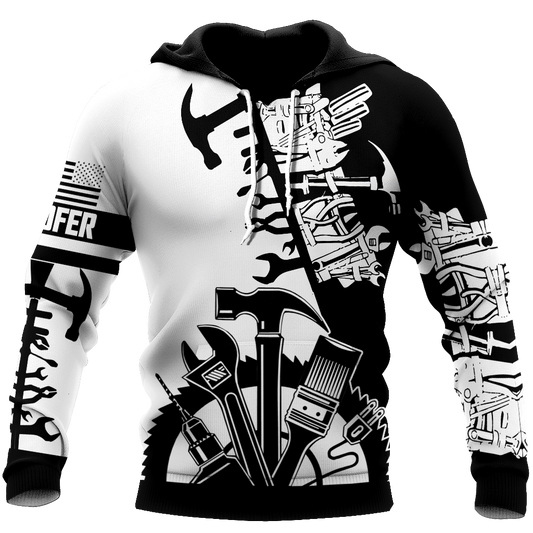 Black White Roofer Hoodie For Relaxed Daily Wear Weekend Outings And Thoughtful Gifting