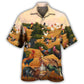 Autumn Rooster Farm Country Hawaiian Shirt For Beach Days, Summer Outings, And Thoughtful Gift Giving