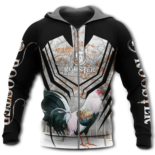Rooster Calm Fierce Hoodie For Rustic Casual Looks Seasonal Events And Gift Ideas