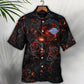 Floral Rose Burning Hawaiian Shirt Design View For Resort Travel And Thoughtful Gifting