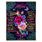Rose I Love You With All My Heart My Loving Mother Flannel Blanket For Cozy Bedroom Sofa Decor