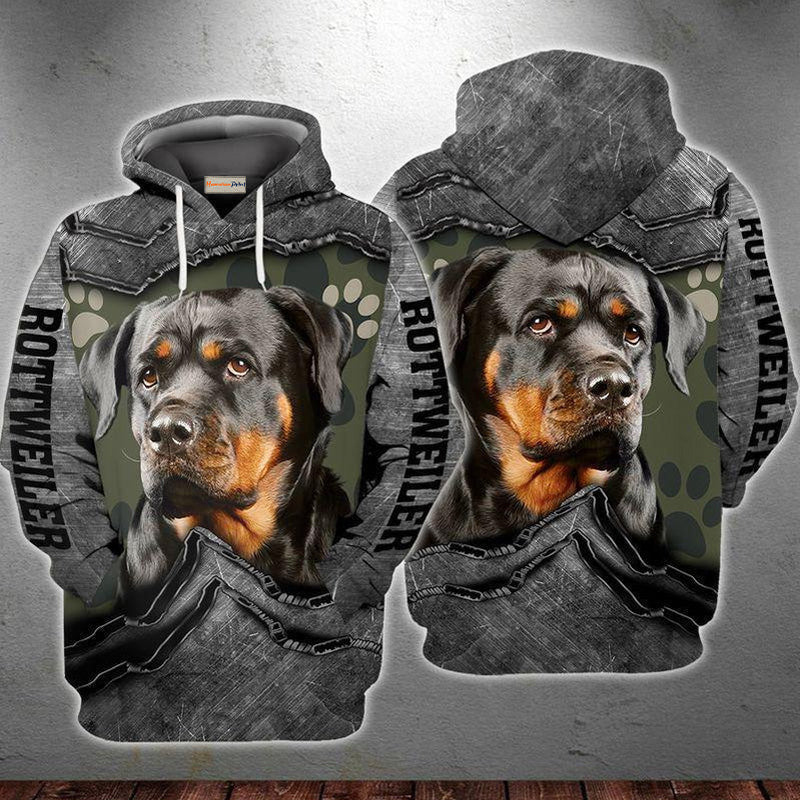 Rottweiler Friend Dog Hoodie For Pet Lovers Casual Style Holidays And Thoughtful Gifts