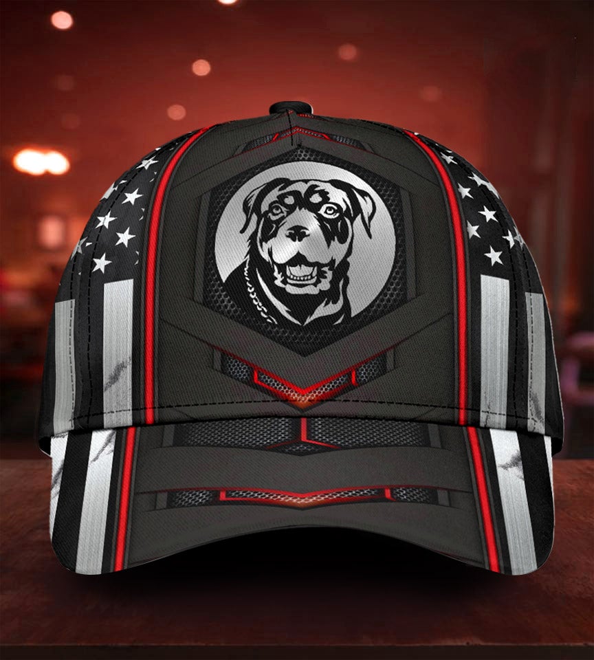 Rottweiler Red Flag Carbon Classic Cap For Everyday Accessories Festivals And Relaxed Outings