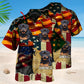 American Rottweiler Sunset Photo Hawaiian Shirt For Holiday Gatherings, Coastal Trips, And Proud Seasonal Style