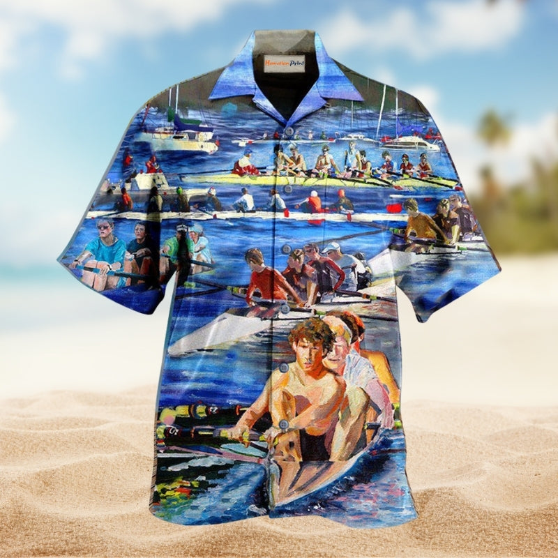 Rowing Go Far Go Together Hawaiian Shirt For Tropical Holidays Resort Trips And Everyday Summer Style