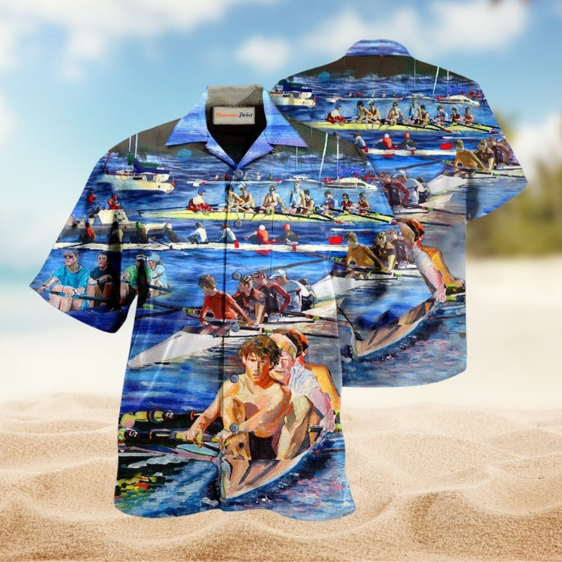 Rowing Go Far Go Together Hawaiian Shirt For Tropical Holidays Resort Trips And Everyday Summer Style