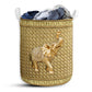 Elephant Royal Yellow Style Laundry Basket For Bathroom Bedroom Storage