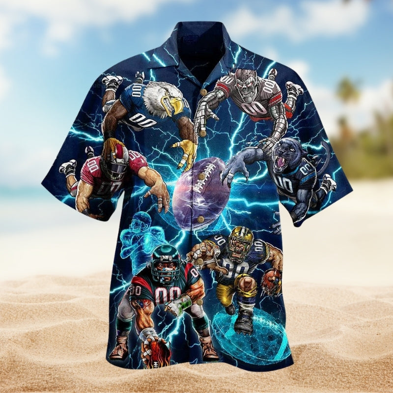 Festive Christmas Hawaiian Shirt Artwork View For Tropical Vacations