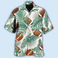Tropical Rugby Leaf Hawaiian Shirt For Island Vacations, Resort Wear, And Relaxed Seasonal Style