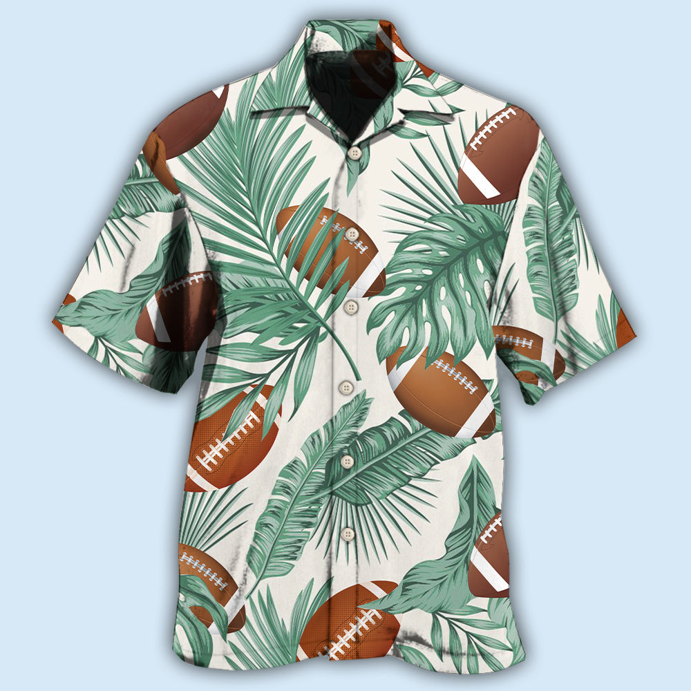 Tropical Rugby Leaf Hawaiian Shirt For Island Vacations, Resort Wear, And Relaxed Seasonal Style
