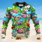 Colorful Running Flamingos Hoodie For Casual Activities Seasonal Outings And Gift Ideas