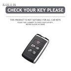Car Key Cover Compatible with Land Rover Range Rover Sport Evoque Velar Discovery Defender; Jaguar XE E-PACE XF – Carbon Fiber Style