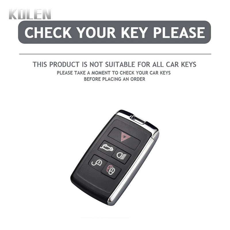 Car Key Cover Compatible with Land Rover Range Rover Sport Evoque Velar Discovery Defender; Jaguar XE E-PACE XF – Carbon Fiber Style