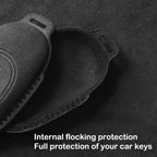 Suede Car Key Fob Cover Compatible with Chery Omoda 5, C5, Tigo 7/8 Pro Max, Tigo 7/8 Plus, Arrizo 5 Plus – 4 Buttons