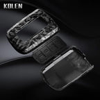 Car Key Cover Compatible with Toyota Prius Plus Auris Camry RAV4 Corolla Avalon Highlander CHR Land Cruiser – Carbon Fiber Style