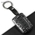 Car Key Cover Compatible with Toyota Prius Plus Auris Camry RAV4 Corolla Avalon Highlander CHR Land Cruiser – Carbon Fiber Style
