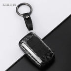 Car Key Cover Compatible with Jaguar XE XJ XF Guitar; Land Rover Range Rover Sport Evoque Freelander Velar Discovery 4 – Carbon Fiber Style