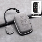 Leather Remote Key Fob Case Compatible with Land Rover Range Rover Sport, Evoque, Freelander