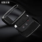 Car Key Cover Compatible with Jaguar XE XJ XF Guitar; Land Rover Range Rover Sport Evoque Freelander Velar Discovery 4 – Carbon Fiber Style