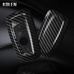 Car Key Cover Compatible with BMW 1 3 5 7 Series X1 X3 X4 X5 F10 F15 F16 F20 F30 F18 F25 M3 M4 – Carbon Fiber Style