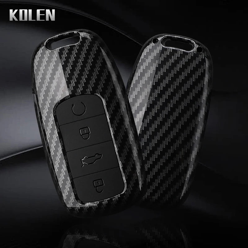 Car Key Cover Compatible with Chery OMODA 5 C5 Tiggo 7 8 Pro Max Tiggo 7 8 Plus Arrizo 5 Plus – Carbon Fiber Style