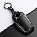 LED Display Key Cover Compatible with BMW G30 G12 G11 G32 G31 5 7 Series i8 I12 I15 G01 X3 X4 G02 G05 X5 G07 X7 – Carbon Fiber Style