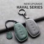 Leather Car Key Cover Compatible with Great Wall Haval/Hover H6, H7, H8, H4, H9, F5, F7, H2S, H3, H5, M6, Dargo, B07, A07
