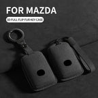Suede Remote Key Fob Cover Compatible with Mazda 3, 6, Alexa, CX30, CX50, CX60, CX, 3CX4, CX5, CX8, CX9