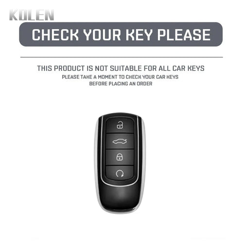 Car Key Cover Compatible with Chery OMODA 5 C5 Tiggo 7 8 Pro Max Tiggo 7 8 Plus Arrizo 5 Plus – Carbon Fiber Style