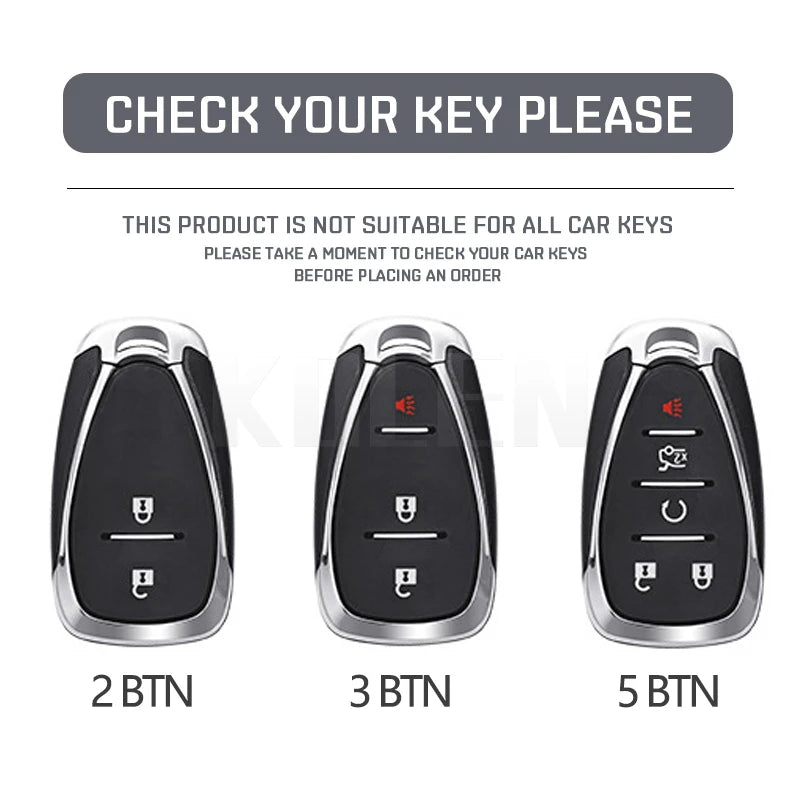 Car Key Cover Compatible with Chevrolet Malibu Blazer Traverse Onix Equinox Volt Bolt Trax Orlando Cruze Spark Camaro – Carbon Fiber Style