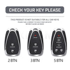 Car Key Cover Compatible with Chevrolet Malibu Blazer Traverse Onix Equinox Volt Bolt Trax Orlando Cruze Spark Camaro – Carbon Fiber Style