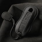Suede Keyless Car Key Cover Compatible with Porsche Panamera, Cayenne, 971, 911, 9YA, Macan, Boxster