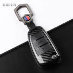 Car Key Cover Compatible with Audi C6 R8 A1 A3 Q3 A4 A5 Q5 A6 S6 A7 B6 B7 B8 8P 8V 8L TT RS S Line – Carbon Fiber Style