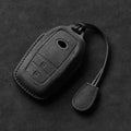 Suede Car Key Cover Compatible with Toyota Camry, Corolla, CHR, C-HR, RAV4, Land, Crown, Hilux, Prius