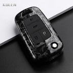 Car Key Cover Compatible with Chevrolet Cruze Aveo Trax Sail Malibu Captiva; Opel/Vauxhall Astra J Corsa Insignia Mokka – Carbon Fiber Style