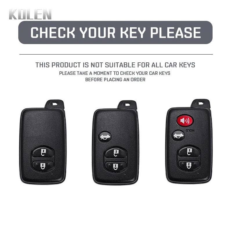 Car Key Cover Compatible with Toyota Aqua RAV4 Land Cruiser Camry Prado Corolla Prius – Carbon Fiber Style