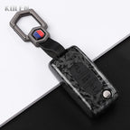 Car Key Cover Compatible with Peugeot 107 207 307 308 407 607 3008 5008; Citroen Xsara Picasso C5 C6 C8 – Carbon Fiber Style