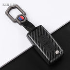 Car Key Cover Compatible with Peugeot 107 207 307 308 407 607 3008 5008; Citroen Xsara Picasso C5 C6 C8 – Carbon Fiber Style