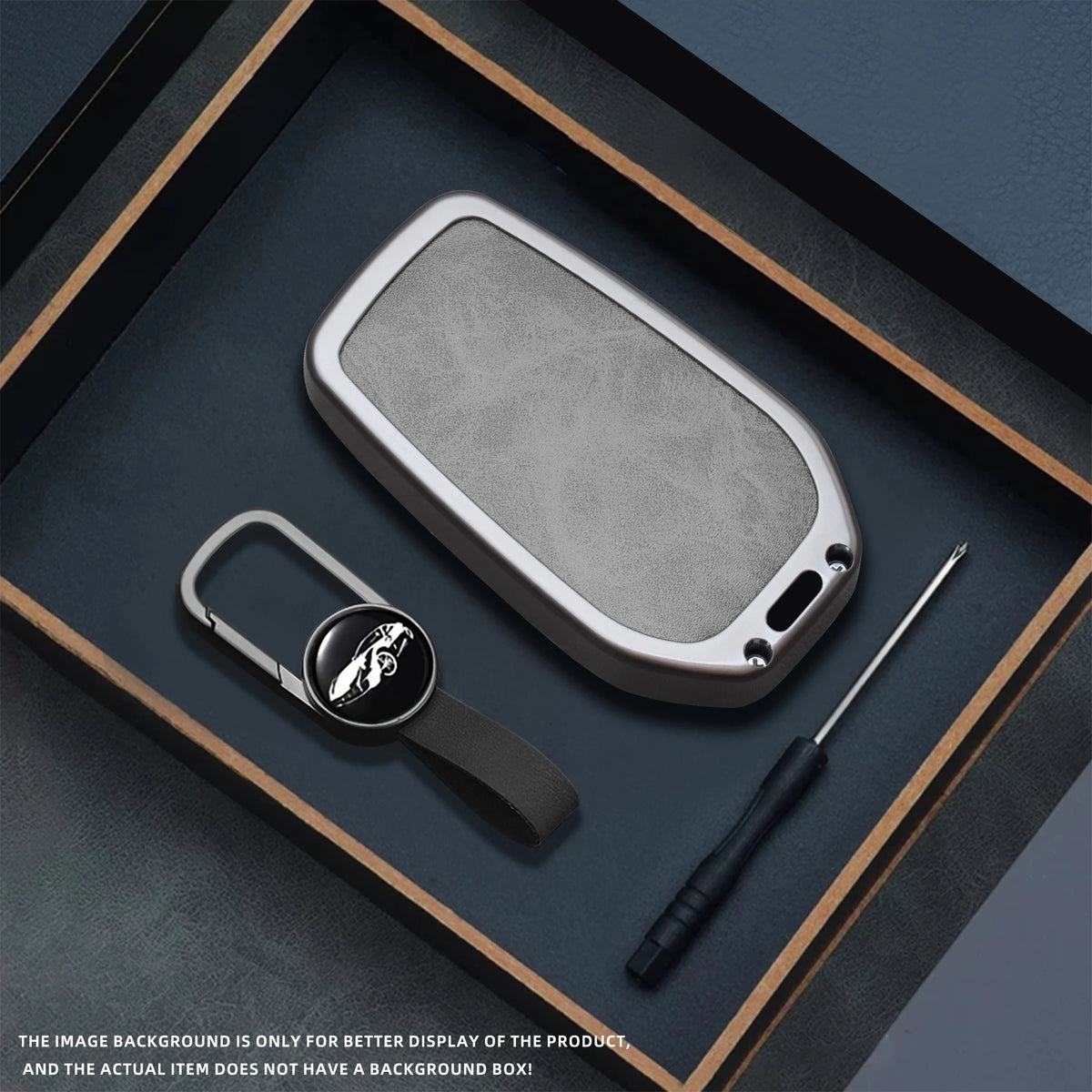 Alloy-Style Car Key Fob Cover for Toyota C-HR, Hilux, Fortuner, Land Cruiser 200, Camry, Corolla, Crown & RAV4
