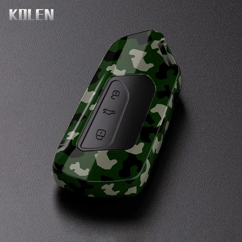 Car Key Cover Compatible with Volkswagen (VW) Golf 8 2020; Skoda Octavia A8 2021; SEAT Leon MK4 – Carbon Fiber Style