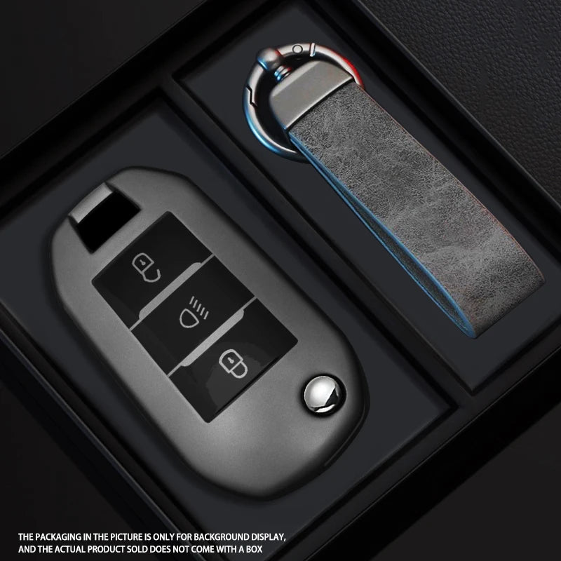 Black Warrior-Style TPU Car Key Fob Cover for Peugeot 208, 308, 408, 508, 2008, 3008, 4008 & 5008; Citroen C3, C4 Cactus, C6 & C8