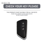 Car Key Cover Compatible with Volkswagen (VW) Golf 8 MK8 ID3 ID.4; CUPRA; Skoda Octavia A8; SEAT Leon MK4 – Carbon Fiber Style