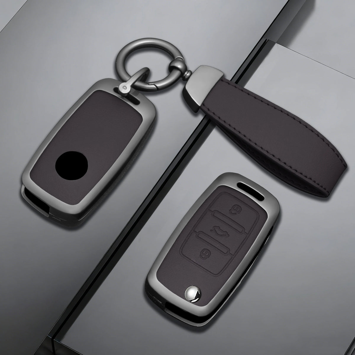Zinc Alloy Car Key Fob Cover for Volkswagen Polo, Tiguan, Beetle, Caddy & T5; Skoda Octavia; SEAT Leon & Altea