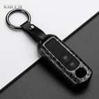 Car Key Cover Compatible with Mazda 2 3 6 Demio Atenza Axela CX-5 CX5 CX-3 CX7 CX-9 3 4 CX30 2016 2017 2018 2019 – Carbon Fiber Style