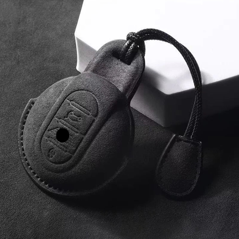 Suede Car Key Fob Cover Compatible with BMW MINI Cooper S, One, JCW, F54, F55, F56, F57, F60, Clubman, Countryman