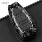 Car Key Cover Compatible with Ford Focus 3 4 ST Mondeo MK3 MK4 Fiesta Fusion Kuga – Carbon Fiber Style