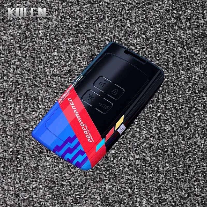 Key Card Cover Compatible with Renault Clio Captur Megane Talisman Espace Zoe Koleos Scenic 4 Arkana; Dacia Sandero – ABS Carbon Fiber Style