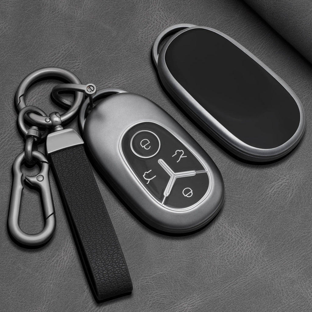Premium TPU Car Key Fob Cover for Geely Geome Xingyuan & Geometry – 2025–2026 – Gray